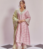 Anni Cupro Satin Onion Pink Kurta Set