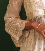 Gaatha Organza Off White Short Anarkali Kurta Set - Image 2