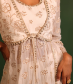 Gaatha Organza Off White Short Anarkali Kurta Set - Image 3