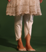 Gaatha Organza Off White Short Anarkali Kurta Set - Image 4