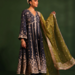 Rangeela Banarsi Navy Anarkali Kurta Set