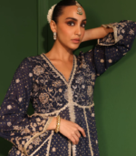 Rangeela Banarsi Navy Anarkali Kurta Set - Image 4