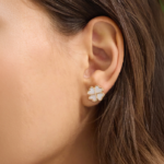 Accessorize London Women's Lucky Clover Stud Earrings