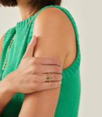 Accessorize London Women Green Stone Rings Pack Of 4-Medium - Image 2