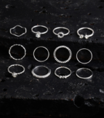 Accessorize London Women's Silver Crystal Ring Pack Of 12 Small - Image 2