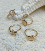 Under The Sea Rings Gold Pack of 4-Small