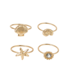 Under The Sea Rings Gold Pack of 4-Small - Image 3