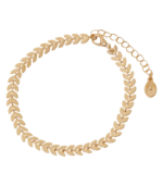 Accessorize London Women's Gold Station Leaf Anklet Gold - Image 2