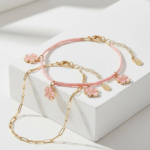 Flower Charm Anklets Pack Of 2
