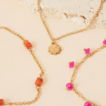 Accessorize London Women's Multi 3 Stone & Sun Anklet Pack