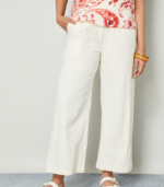 COLOUR ME Solid Paperbag Waist Wide Leg Trousers