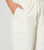 COLOUR ME Solid Paperbag Waist Wide Leg Trousers - Image 3