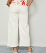 COLOUR ME Solid Paperbag Waist Wide Leg Trousers - Image 2