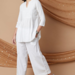 MELANGE Solid Wide Leg Culottes