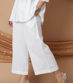 MELANGE Solid Wide Leg Culottes - Image 3