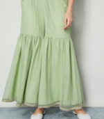 MELANGE Mesh Sharara Pants - Image 2