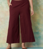 MELANGE Solid Wide Leg Culottes - Image 4