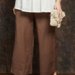 MELANGE Solid Wide Leg Culottes