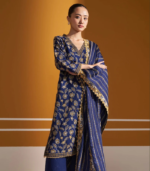 Clare Wool Navy Kurta Set