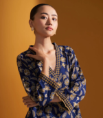 Clare Wool Navy Kurta Set - Image 3