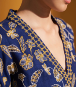 Clare Wool Navy Kurta Set - Image 4