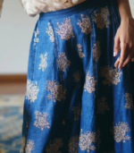 Mireya Cupro Satin Denim Sharara Set - Image 4