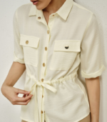 Elin Ecru White Shirt - Image 4