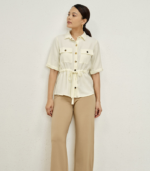Elin Ecru White Shirt - Image 2
