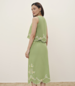 Lauryn Green Embroidered Skirt Set - Image 2