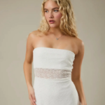 White lace halter dress