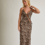 SPAGHETTI STRAP ASYMMETRIC MIDI DRESS